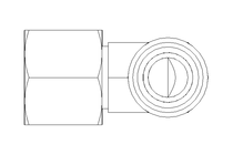Threaded elbow connector L 10 St ISO8434