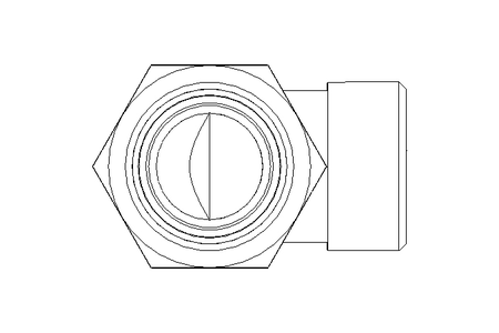 Threaded elbow connector L 22 St ISO8434