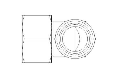 Threaded elbow connector L 22 St ISO8434