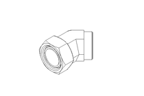 Threaded elbow connector L 42 St ISO8434