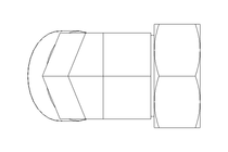 Threaded elbow connector L 42 St ISO8434
