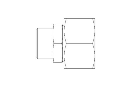 Reducing coupling L 22/15 St ISO8434