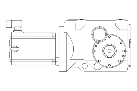 Helical-bevel gear servo motor 9.40 Nm