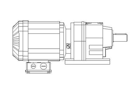 Spur gear motor 1.1kW 120 1/min