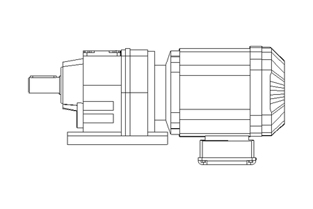 Spur gear motor 1.1kW 120 1/min