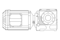 Worm gear motor 1.5kW 100 1/min