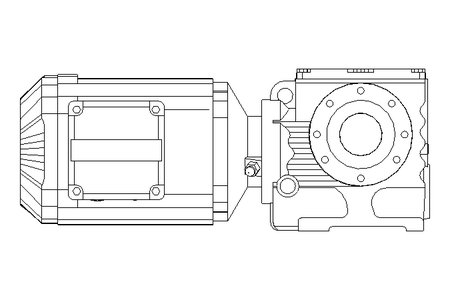 Worm gear motor 1.5kW 100 1/min