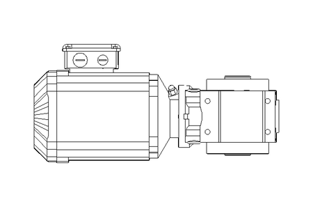 Worm gear motor 1.5kW 100 1/min