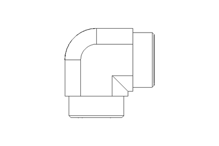 Elbow connector L 28/28 St ISO8434