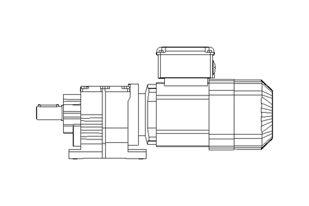 Spur gear motor 0.37kW 29 1/min