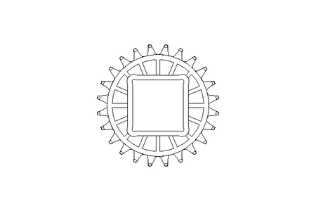 Roda dentada CS 1000 POM T12 S40  azul