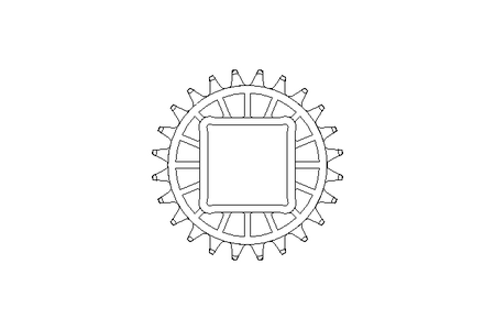 Roda dentada CS 1000 POM T12 S40  azul