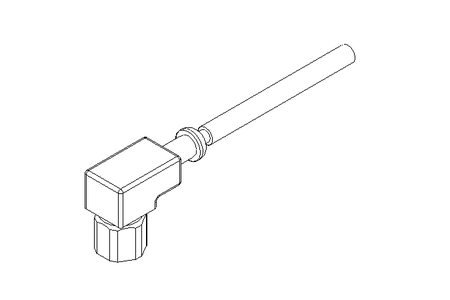 Connector cable M12-opened angled 5 m