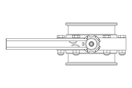 Butterfly valve B DN080 CVC MA E