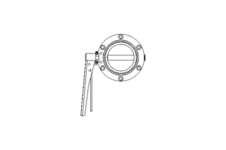 Butterfly valve B DN080 CVC MA E