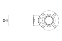 Butterfly valve B DN040 CVC NC E