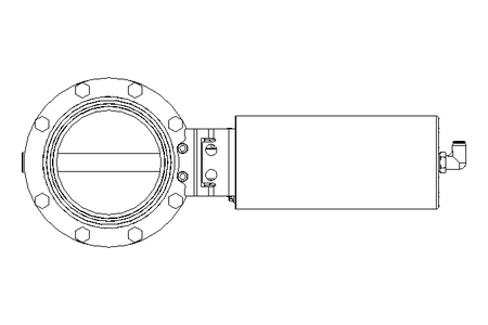 Butterfly valve B DN100 CVC NC E