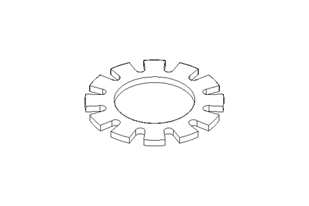 Rondelle dentée A 10,5 St-Zn DIN6797