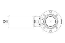 Butterfly valve B DN050 OVO NC E D5