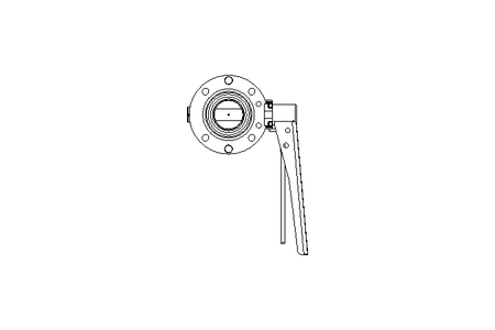 Butterfly valve B DN040 OVO MA E D2