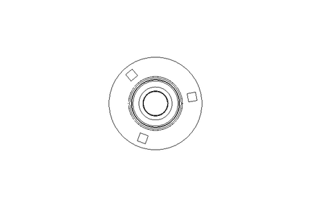 THREE HOLE FLANGE BEARING  UC 205 SS