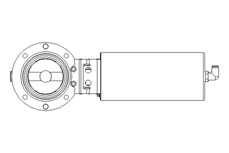 Butterfly valve B DN065 OVO NC E D22