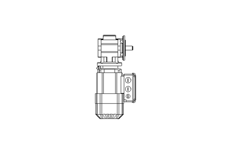 Worm gear motor 0.37kW 48 1/min