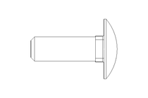 Vis à tête bombée M10x30 A2 DIN603