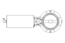 Дисковый клапан B DN100 OVO NC E D26