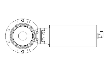 Butterfly valve B DN080 OVO NC E D36