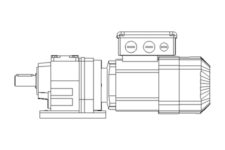 Stirnradgetriebemotor 0,37kW 38 1/min