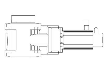 Helical-bevel gear servo motor  14.5 Nm