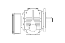 Worm gear motor 0.55kW 50 1/min