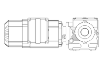 Worm gear motor 0.55kW 50 1/min