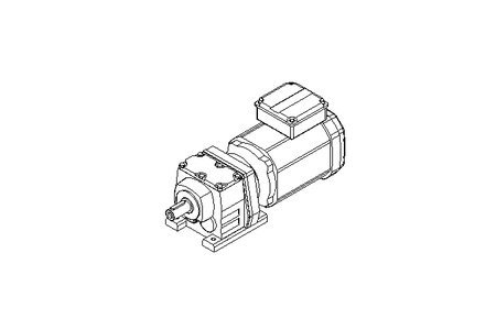 Helical gear asynchronous motor 0.55 kW