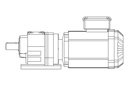 Helical gear asynchronous motor 0.55 kW