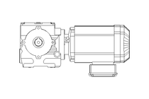 Worm gear motor 0.55kW 58 1/min