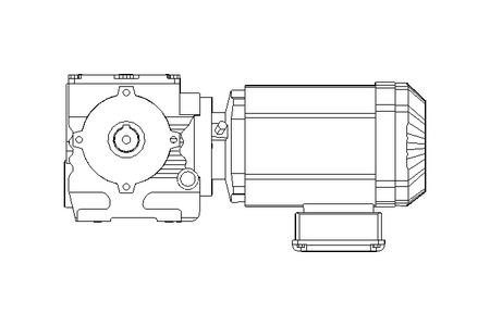 Worm gear motor 0.55kW 58 1/min