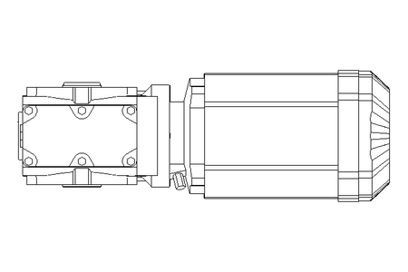 Worm gear motor 0.55kW 58 1/min