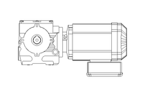 Worm gear motor 0.55kW 56 1/min