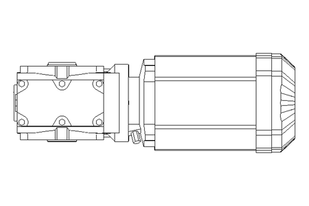 Worm gear motor 0.55kW 56 1/min