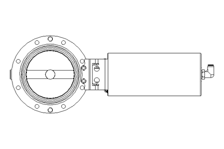 Butterfly valve B DN100 OVO NC E D20