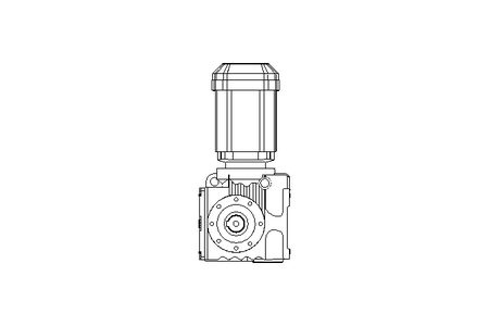 Worm gear motor 0.55kW 16 1/min