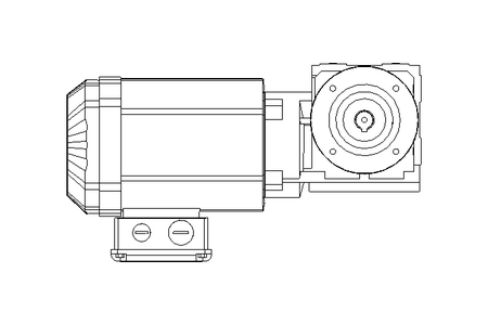 Moteur réducteur 0,55kW 88 1/min