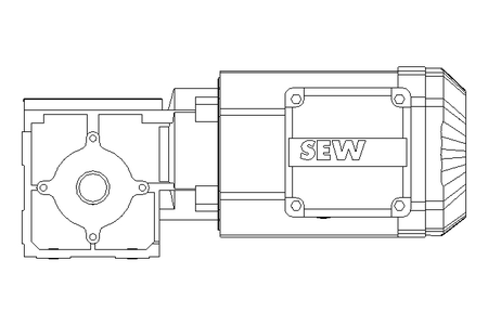 Motorreductor ortogonal 0,55kW 50 1/min