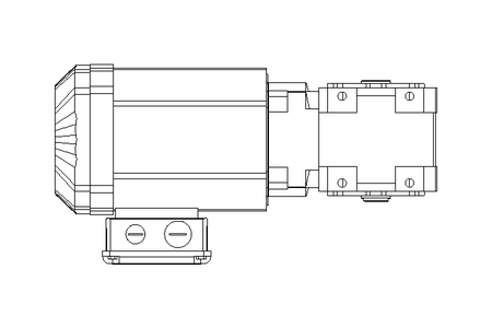 Right-angle geared motor 0.55kW 50 1/min