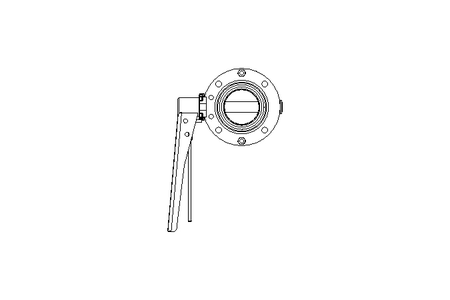 Butterfly valve B DN050 OVO MA F