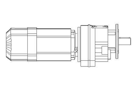 Spur gear motor 0.55kW 48 1/min