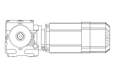 Worm gear motor 0.55kW 50 1/min