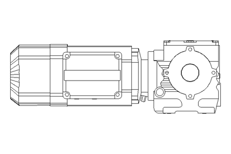 Worm gear motor 0.55kW 50 1/min